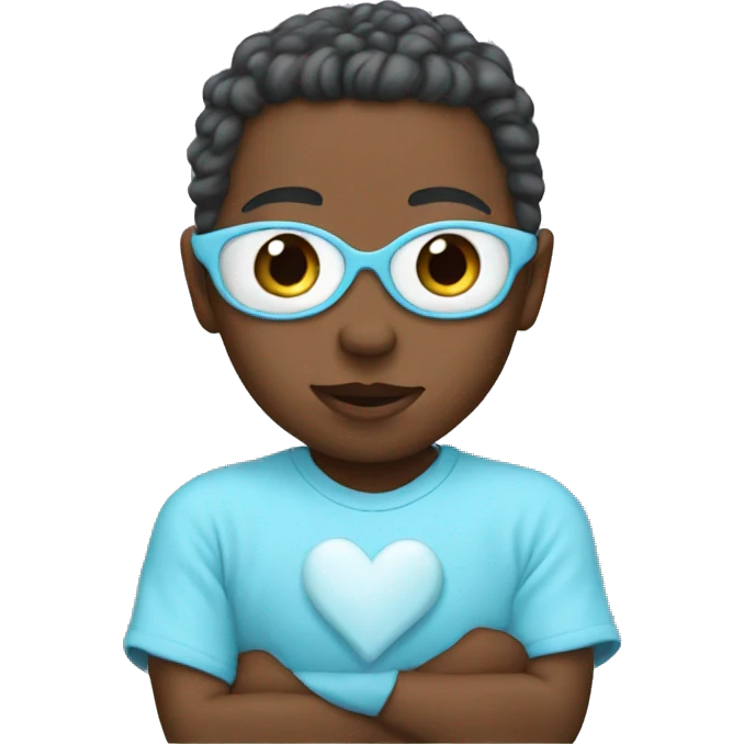 heart baby blue emoji