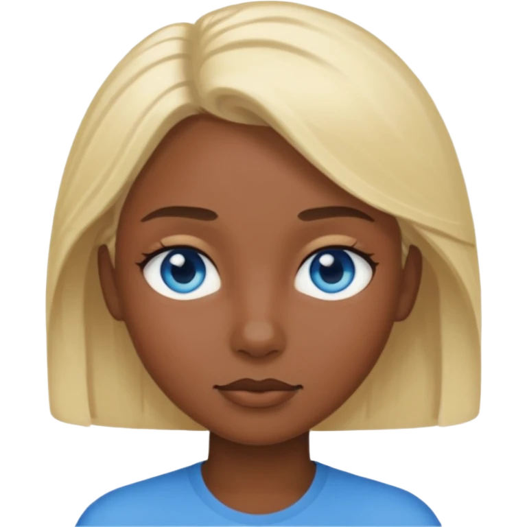 mavi gözlü sarı saçlı zenci emoji