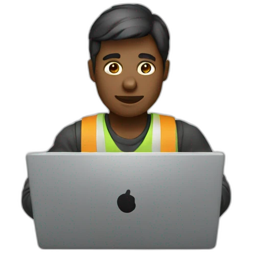 developer emoji working on laptop black emoji emoji