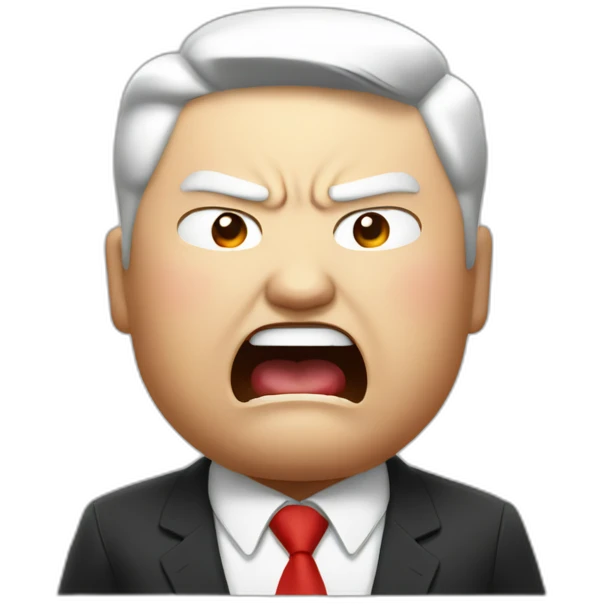 Kin Jong-un angry and exploding emoji