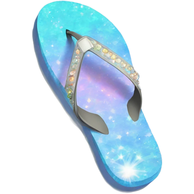 opal Crystal flip flop  emoji