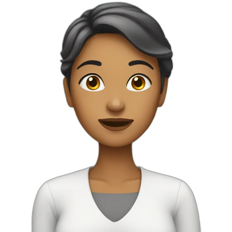 woman having insights emoji