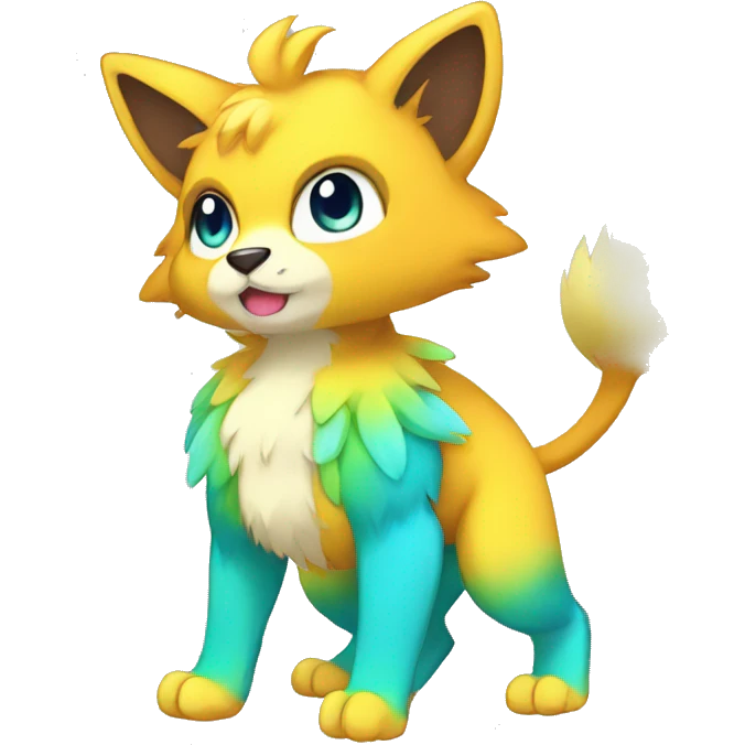  Colorful Shiny FurSona Fakemon Full Body emoji
