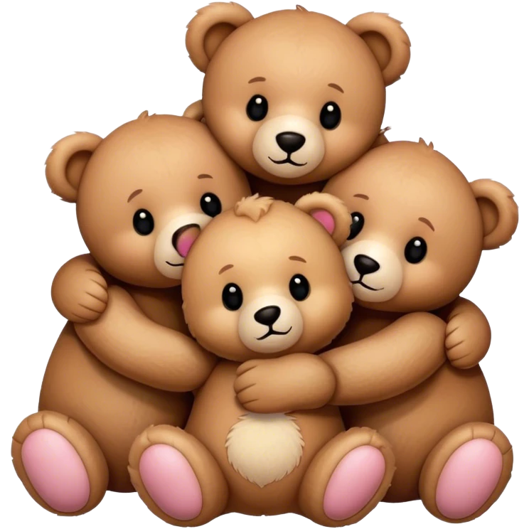  cute teddy bears hugging  emoji