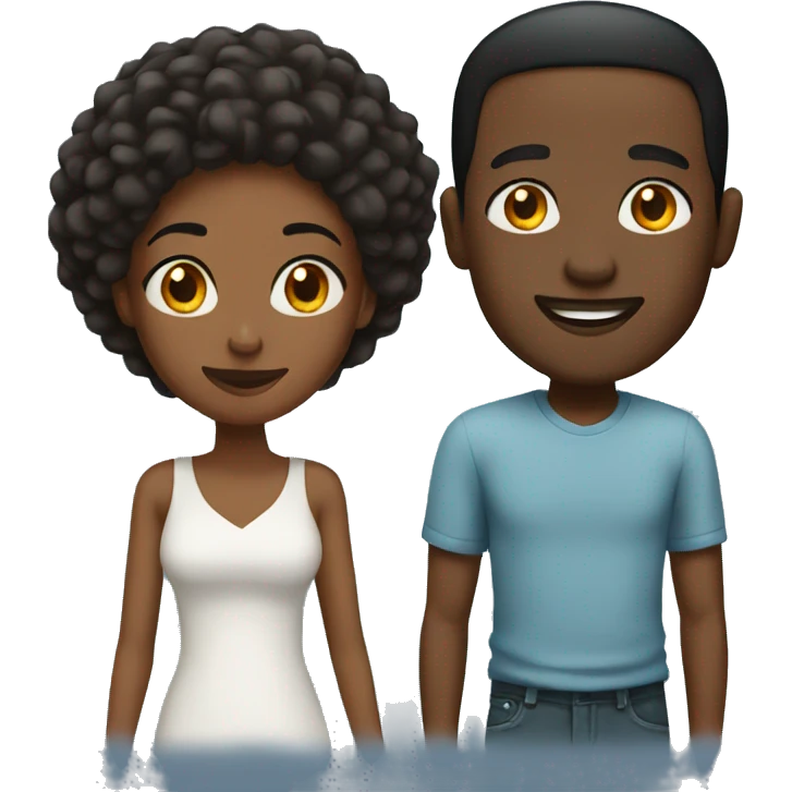 Black couple  emoji
