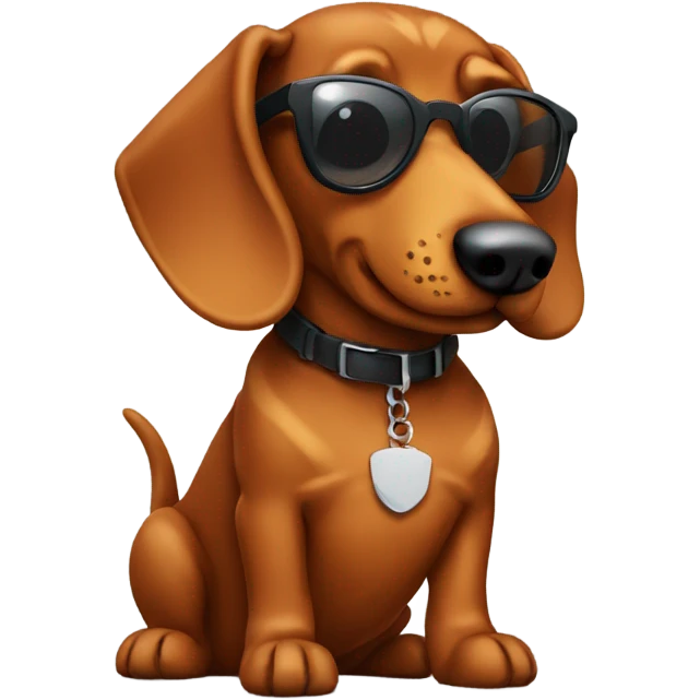 Teckel with sunglasses  emoji