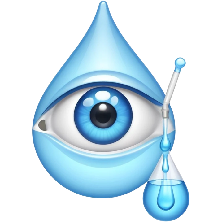 Eye drops with dropper  emoji