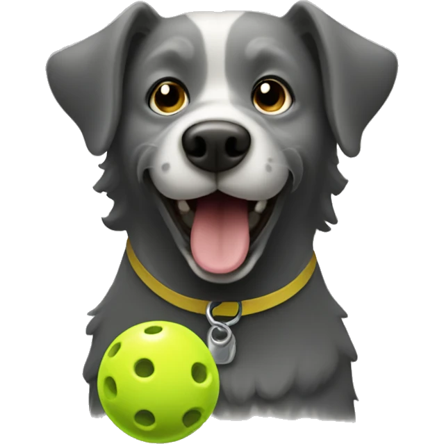 Dog playing pickleball emoji