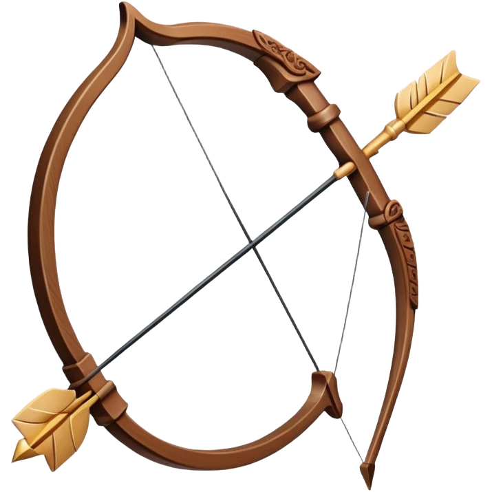 bow and arrow, classic look emoji