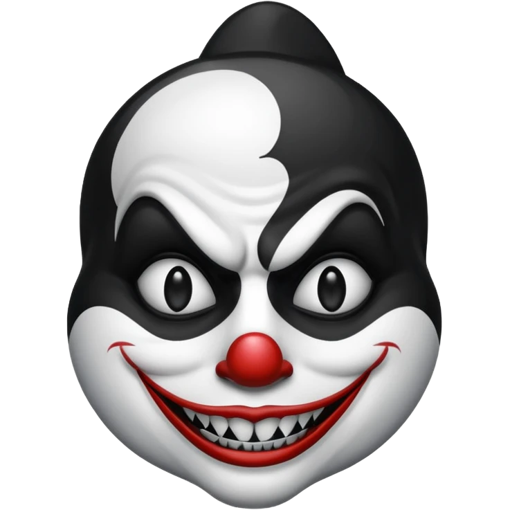 full orca not just face as an evil clown emoji