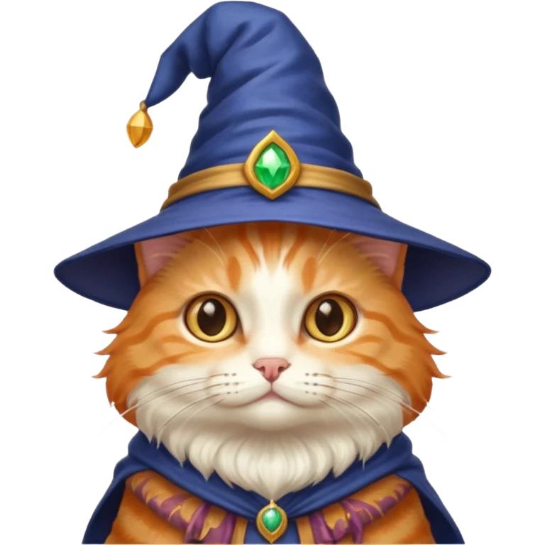 A cat wearing a wizard's hat emoji