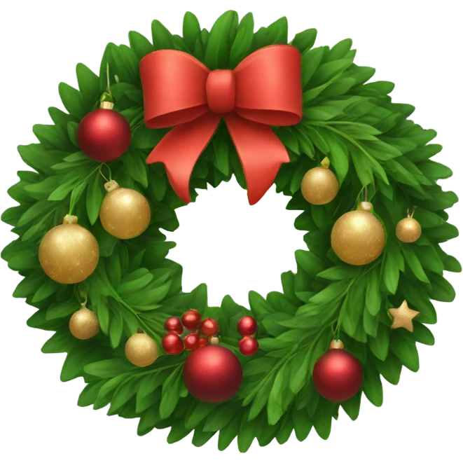 Christmas wreath emoji
