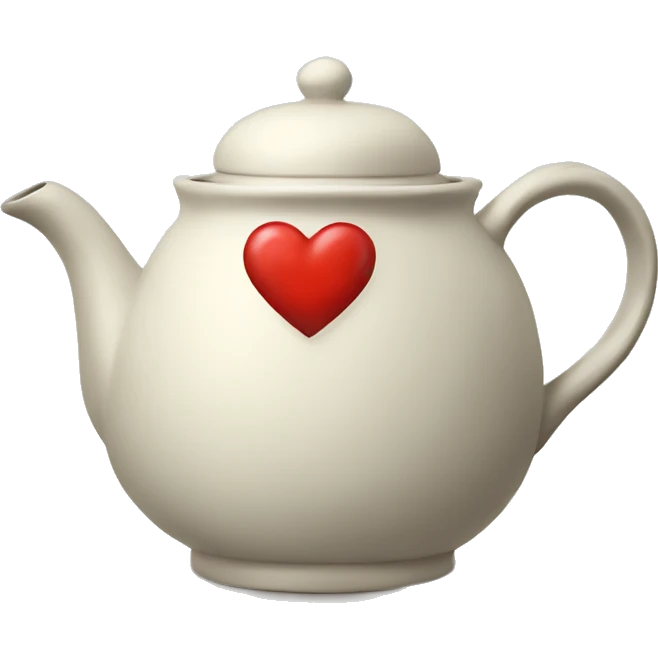 Heart shape Tea pot  emoji