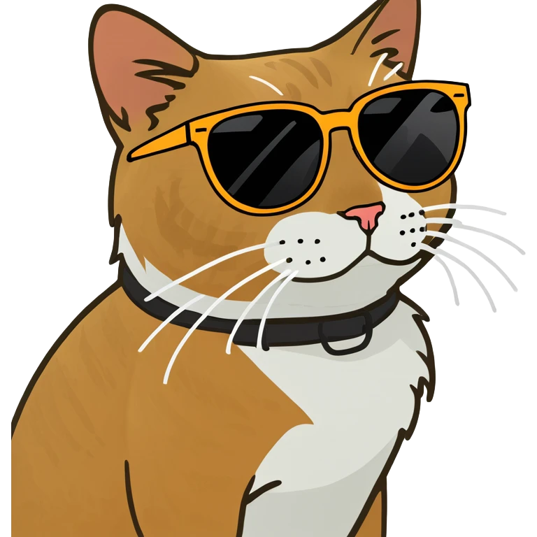 Cat with sunglasses emoji