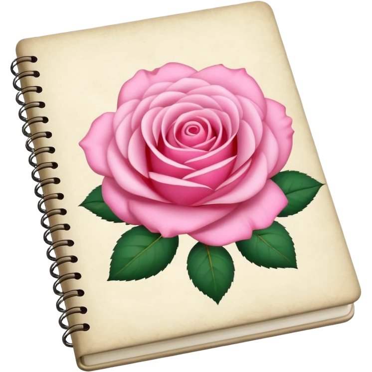 notebook rose emoji