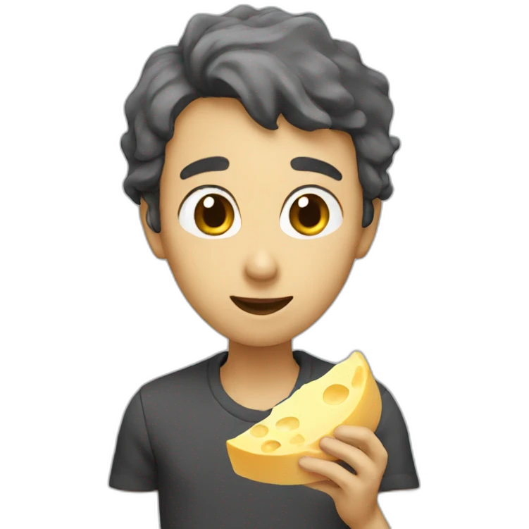 persona eating cheese emoji