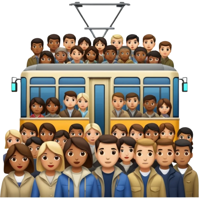 Crowded tram emoji