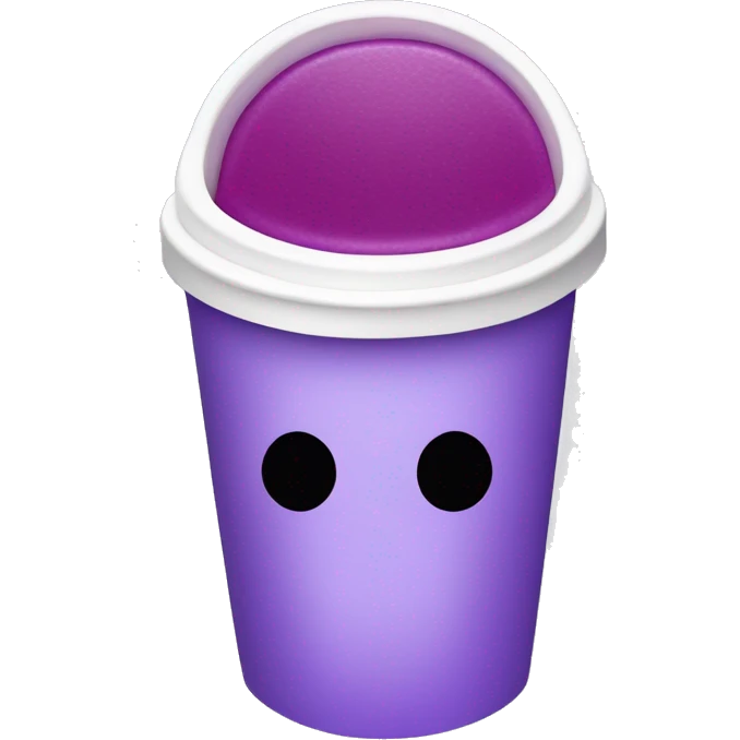 White styrofoam cup with purple kool-aid in it  emoji