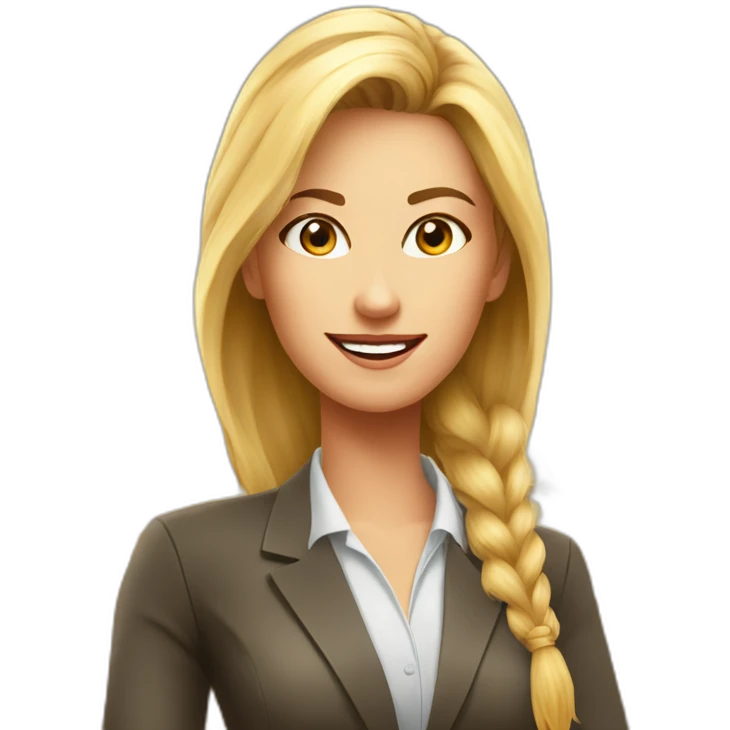 lady sport boss cartoon, in wheat industry, who works a lot, Nina emoji