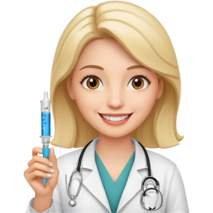 خانوم دکتر زیبایی امپول به دست emoji