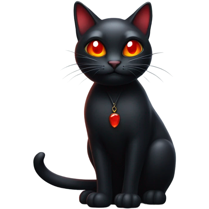 Evil black cat emoji