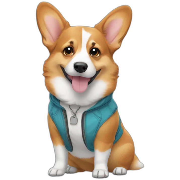 corgi fashion emoji