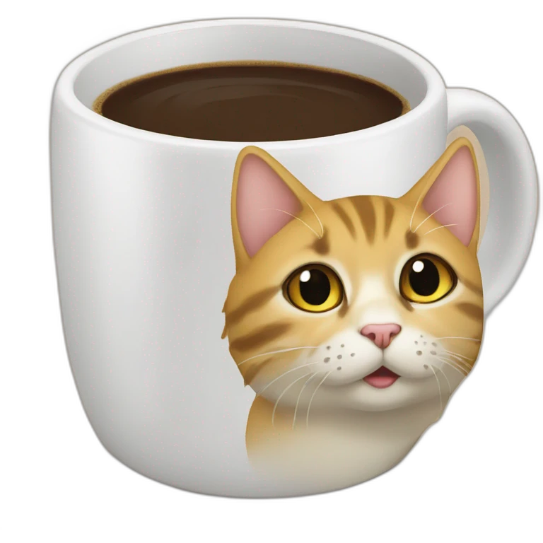 猫 コーヒー サプライズ emoji
