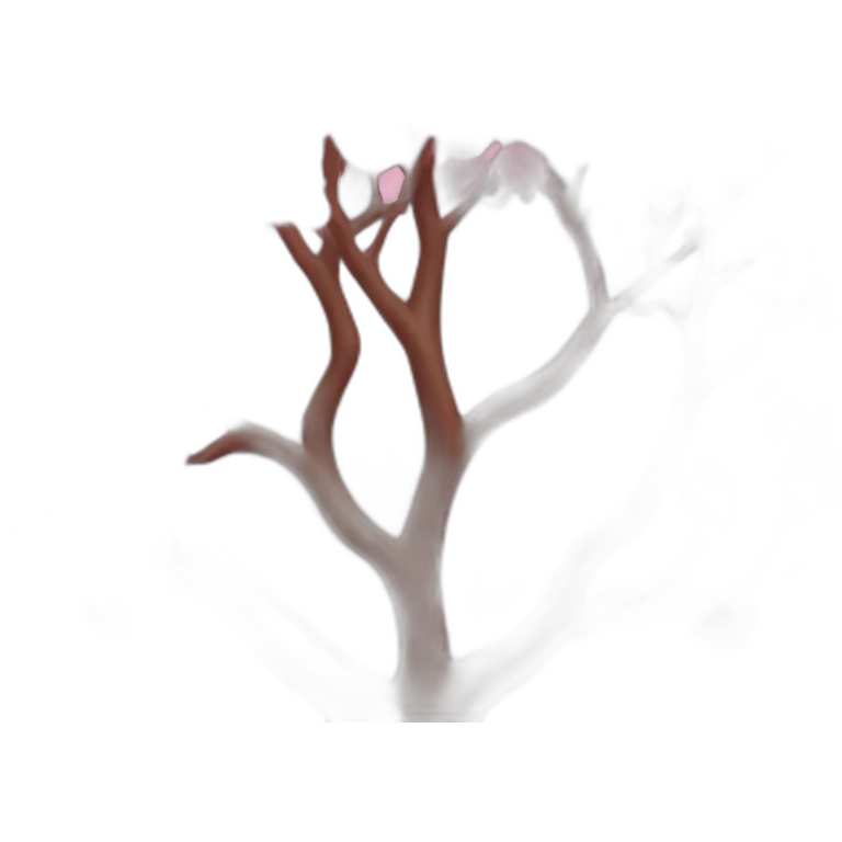 Pink tree emoji