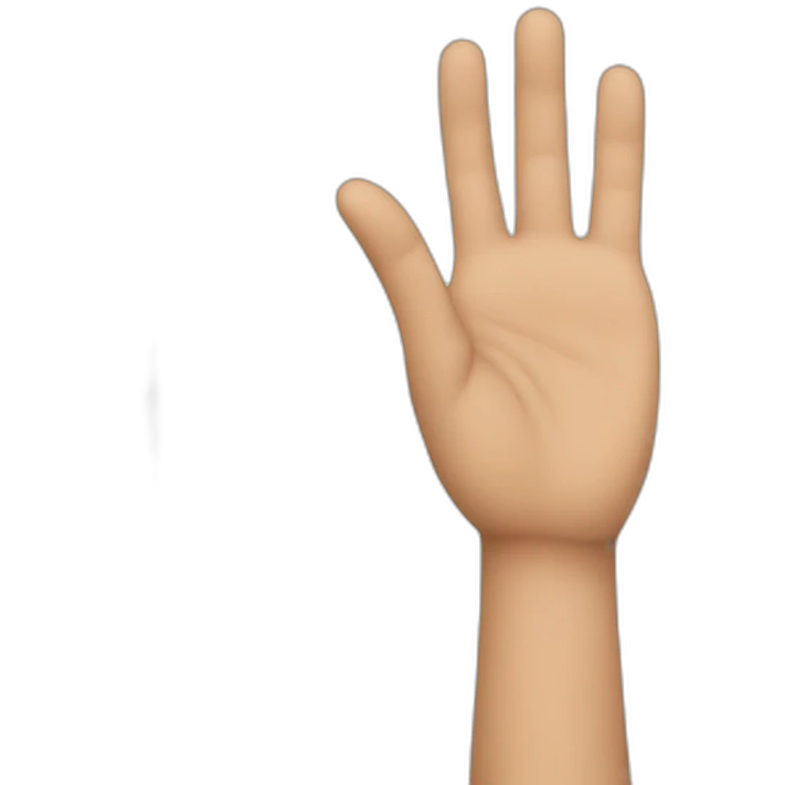 Hand signaling stop. emoji