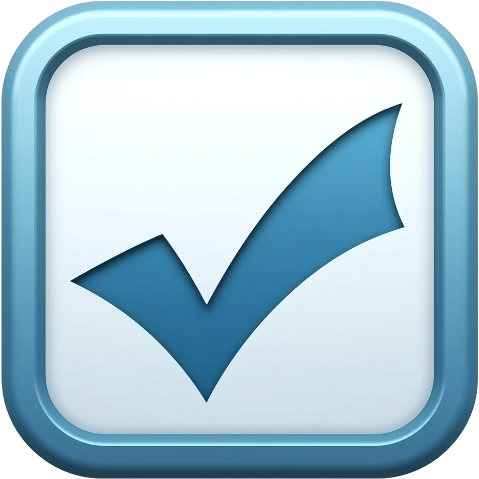 Синяя галочка emoji