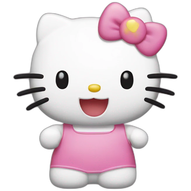 Hello kitty happy emoji