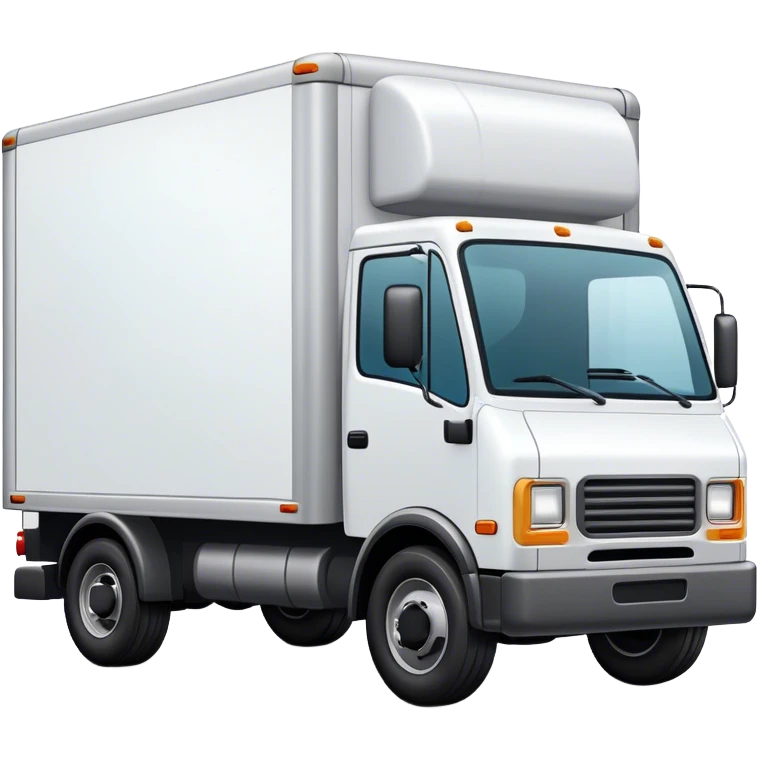 White box truck emoji