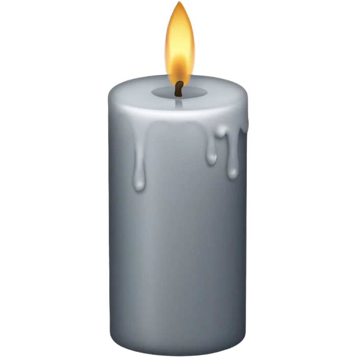 glitter gray candle emoji