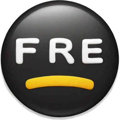 a button with "free" written on it emoji