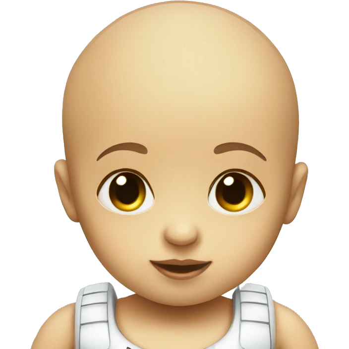 A robotic baby emoji
