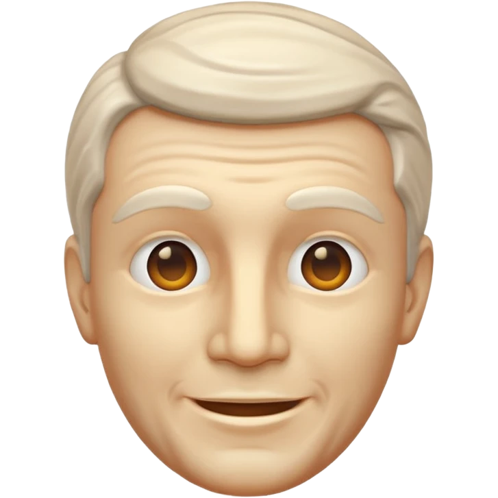 Marble style statue of man head happy emoji
