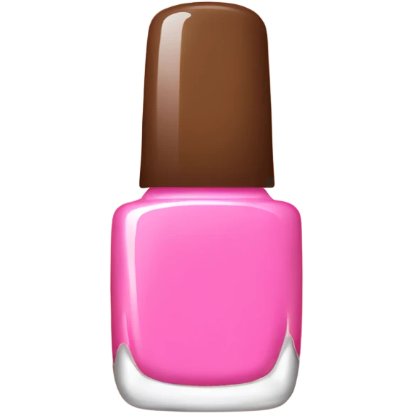 Pink Nail polish on brown hand  emoji