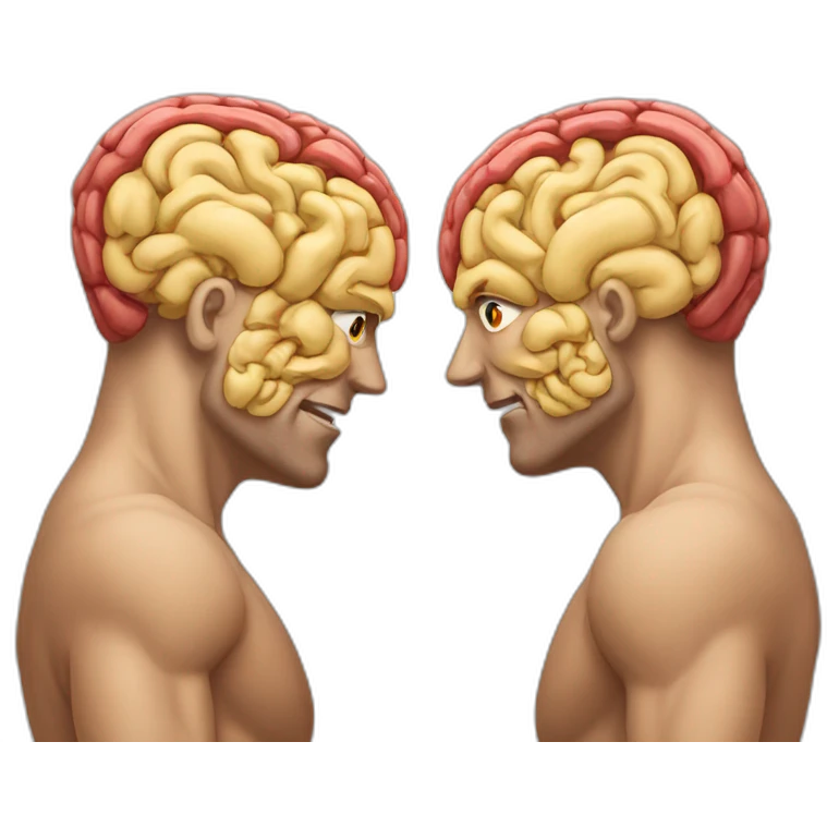 two-brain-fight emoji