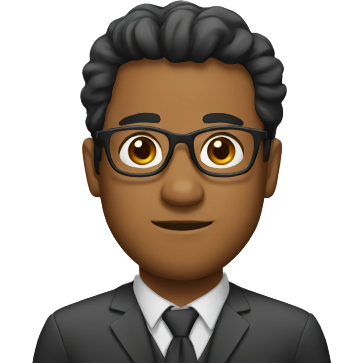 brown man with glasses  emoji