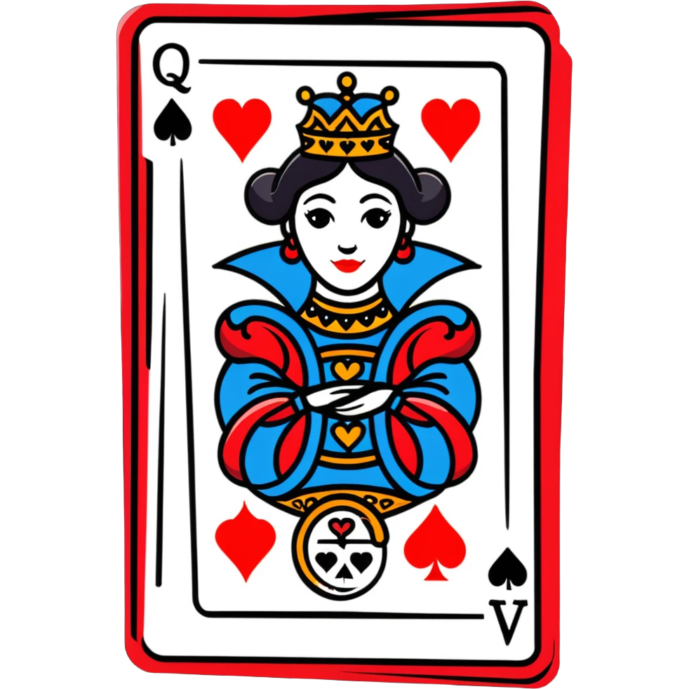 Queen of Hearts from Alice in Wonderland emoji