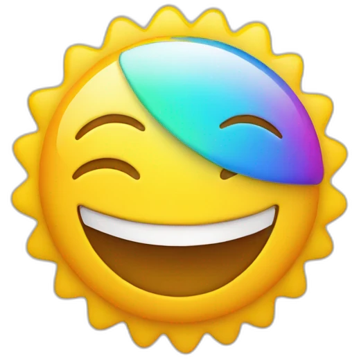 colorfull sunny smile symbol emoji