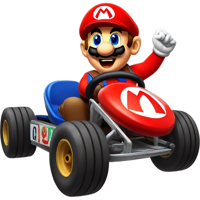 Super mario on go kart emoji
