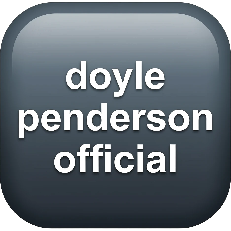 awesome gaming channel youtube icon profile emblem text that says "doyle penderson official" in white font emoji