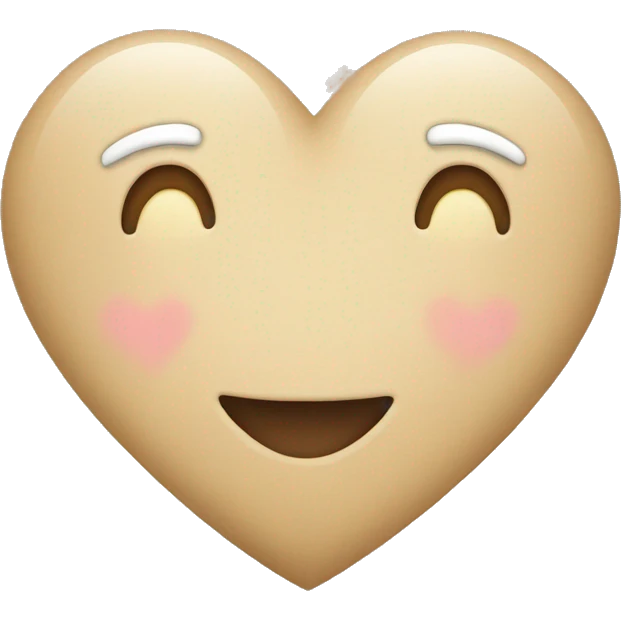 Beige heart  emoji