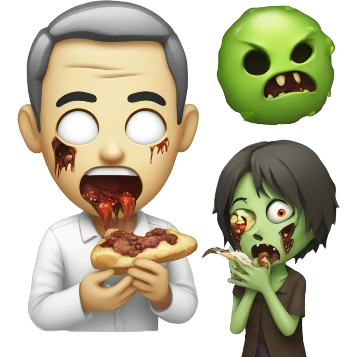 Chiikawa eating zombie  emoji
