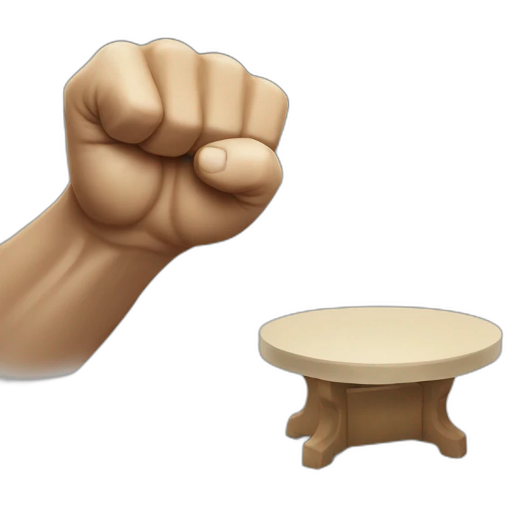 Fist vs table emoji