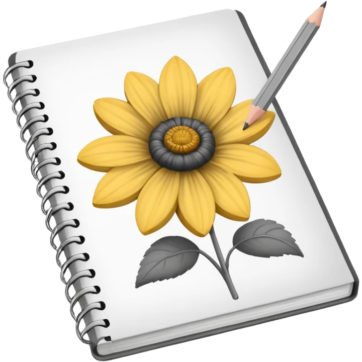 a pencil drawing in a notebook  emoji
