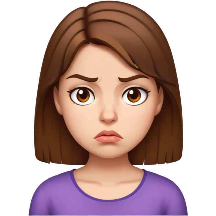 Fille énervé qui fait la tête  emoji