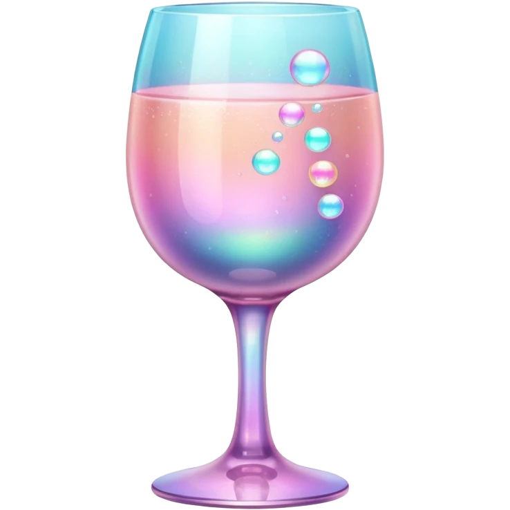 Pastel pink goblet with bubbles  emoji