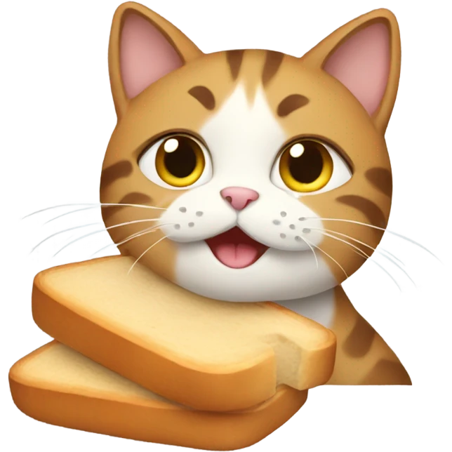 cat with bread emoji